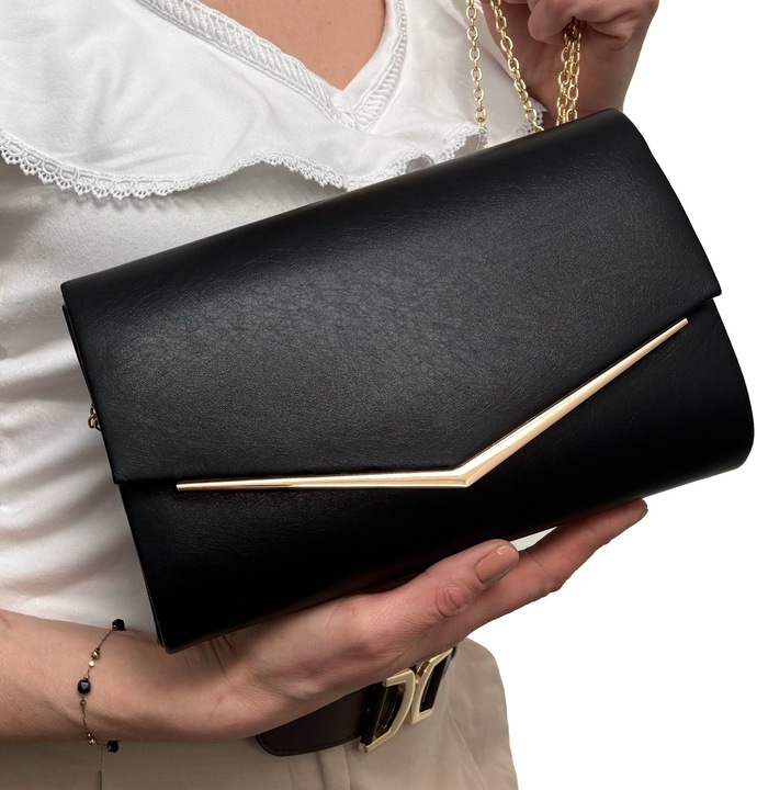 CZARNA torebka kopertówka wizytowa wesele komunia ślub