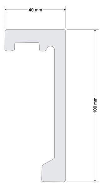 Listwa Karniszowa LED Gzyms Maskownica Karnisza 10 cm "93" - 2 metry