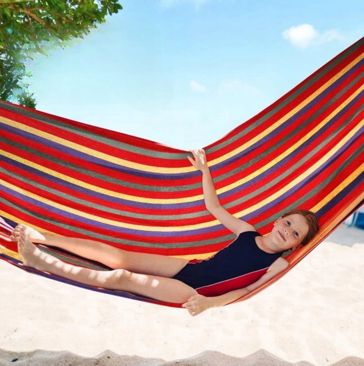 HAMAK OGRODOWY 2 OSOBOWY BRAZYLIJSKI XXL MOCNY HUŚTAWKA PAŁĄK DUŻY + TORBA