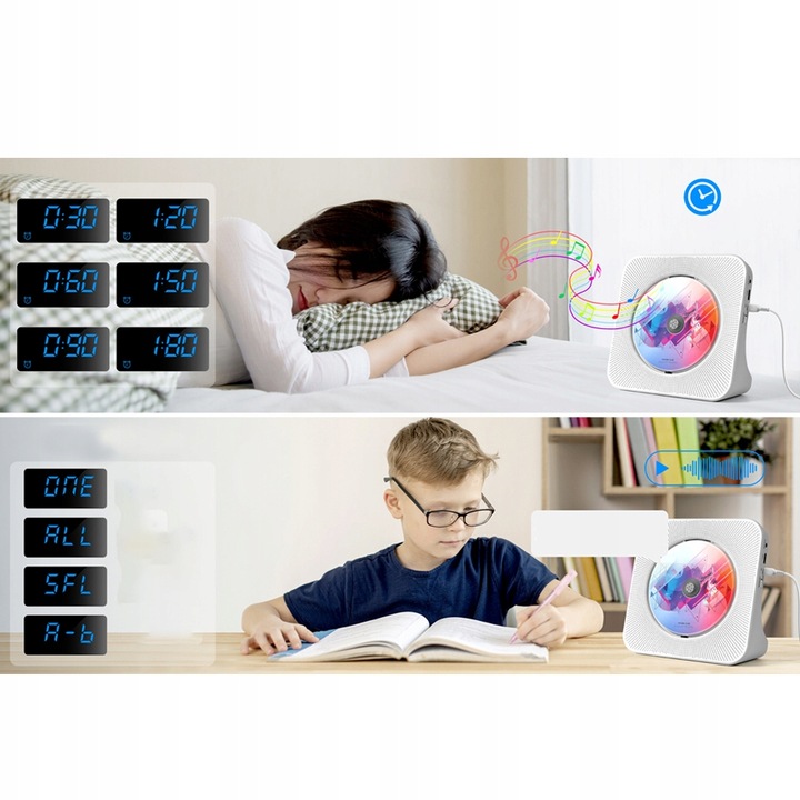 PULPIT ODTWARZACZ CD BLUETOOTH WBUDOWANE GŁOŚNIKI HI-FI + PILOT