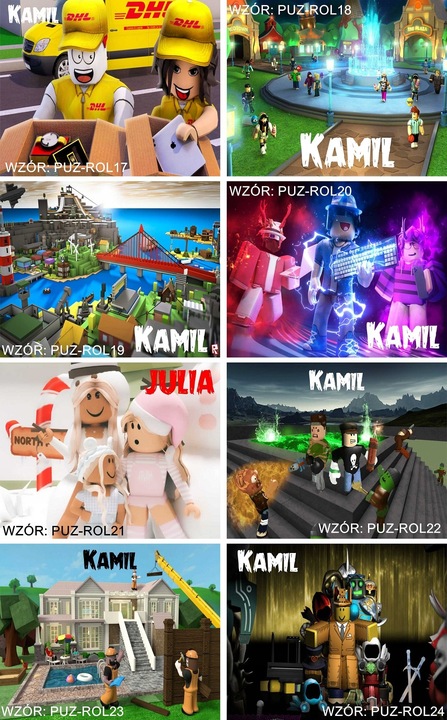 Puzzle ROBLOX A3 252el z Własnym Nadrukiem Dowolne IMIĘ Pudełko