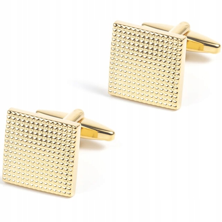 Spinki Do Mankietów Złote Koszuli Męskie Kwadratowe Diamentowane