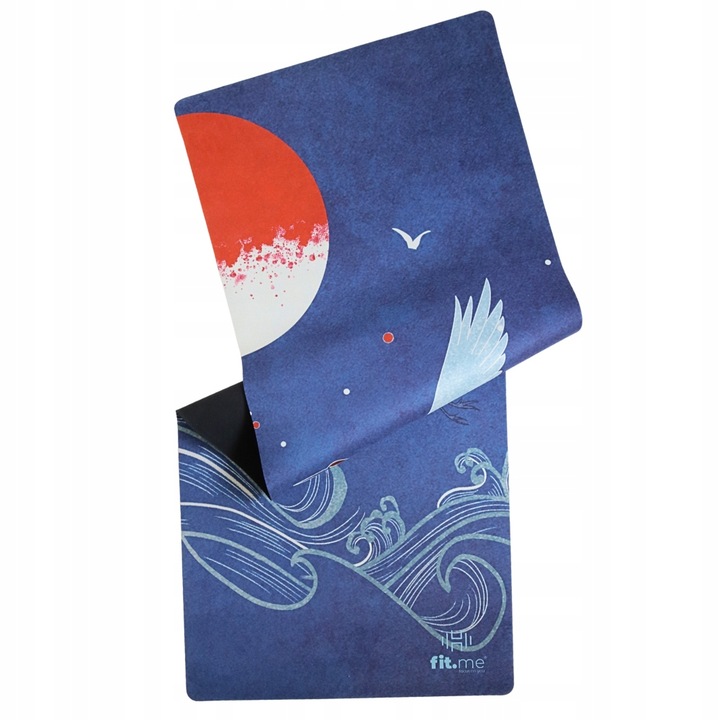 PIĘKNA MATA PREMIUM DO JOGI ĆWICZEŃ STABILNA ZAMSZOWA MIĘKKA 4 MM ZE WZOREM