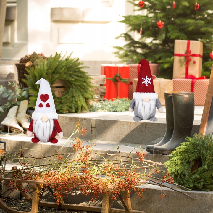 SKRZATY POD CHOINKĘ ŚWIĄTECZNE KRASNALE GNOMY OZDOBA NA ŚWIĘTA 2SZT KOMPLET
