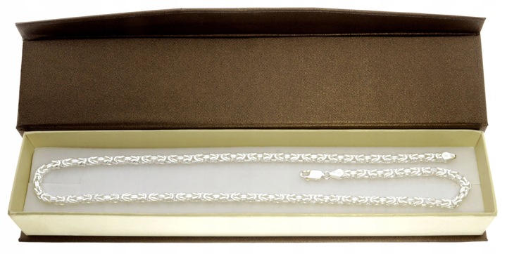 SREBRNY ŁAŃCUSZEK SPLOT KRÓLEWSKI-PRÓBA -925-50 CM