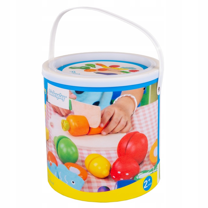 DREWNIANE OWOCE I WARZYWA DO KROJENIA NA RZEPY NÓŻ DESKA KINDERPLAY