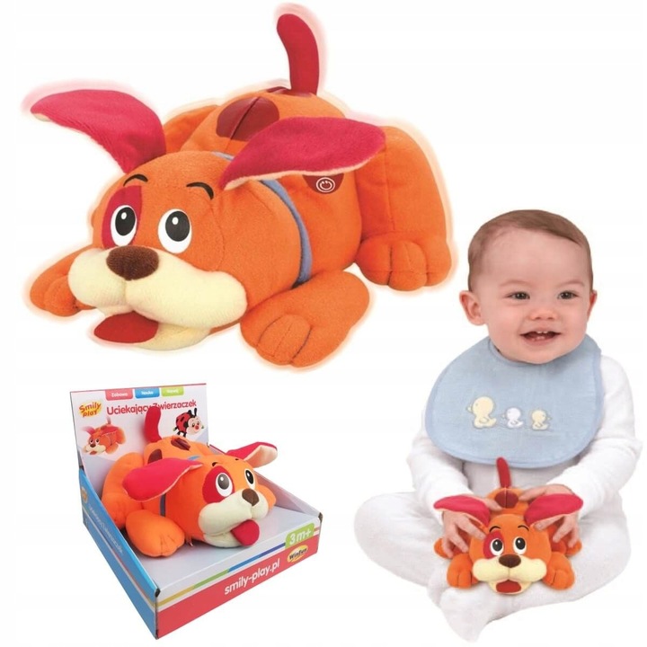 SMILY PLAY Piesek do raczkowania ucieka wibruje dźwięki melodyjki rusza się