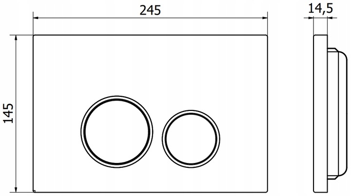 PRZYCISK WC NAPO 05 do GEBERIT UP100 GOLD ZŁOTY SZAMPAŃSKI