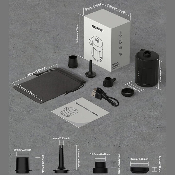 POMPKA AKUMULATOROWA Bezprzewodowa ELEKTRYCZNA do BASENU MATERACA KOMPRESOR
