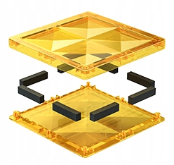 Klocki magnetyczne dla dzieci duże edukacyjne zestaw tor konstrukcyjny 158e