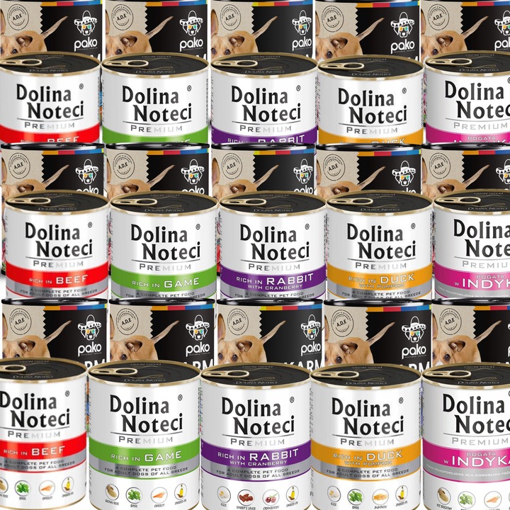 DOLINA NOTECI PREMIUM PAKO MIX SMAKÓW KARMA MOKRA PSA 800g x 30 BEZ RYB
