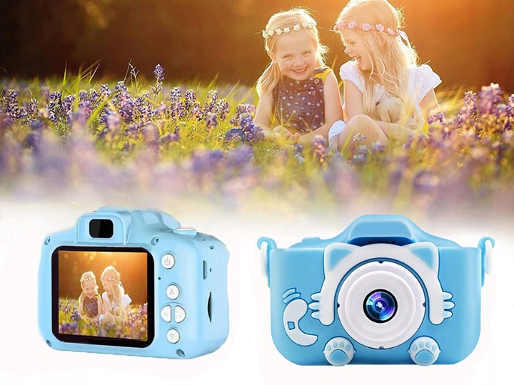 APARAT FOTOGRAFICZNY DLA DZIECI DZIECKA CYFROWY NIEBIESKI KOTEK TOBBI-TOYS