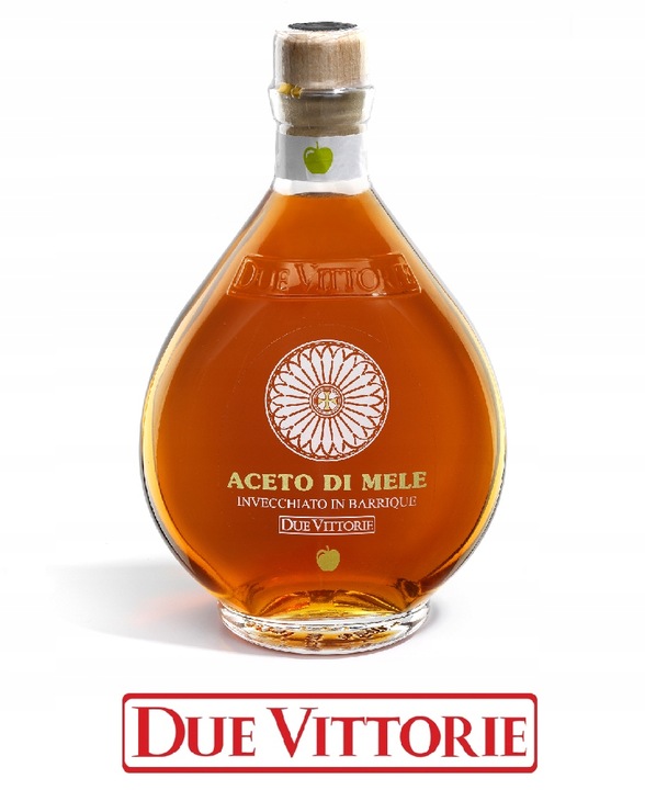 Ocet jabłkowy DUE VITTORIE beczkowany NIEFILTROWANY naturalnie słodki 500ml