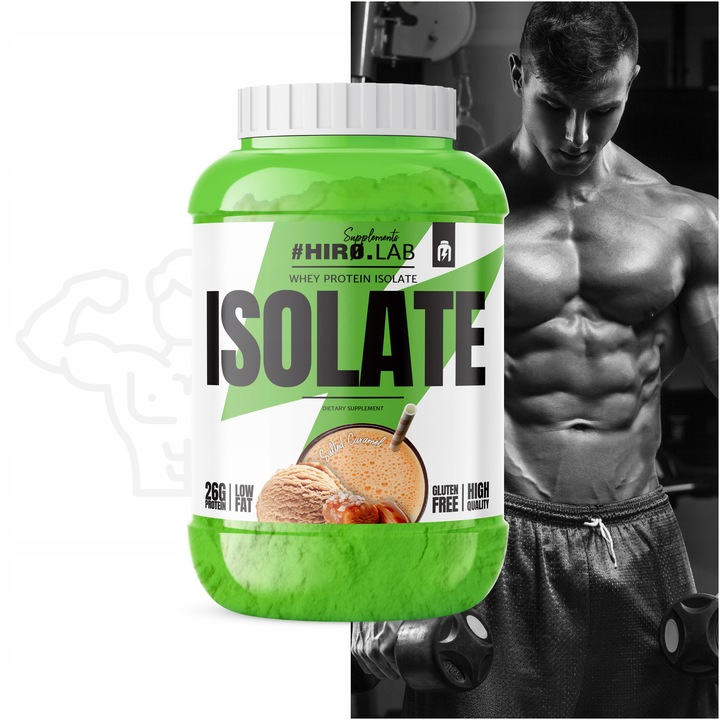 Izolat Białka BIAŁKO 1800 g wpi iso Whey Protein Isolate SŁONY KARMEL HIRO