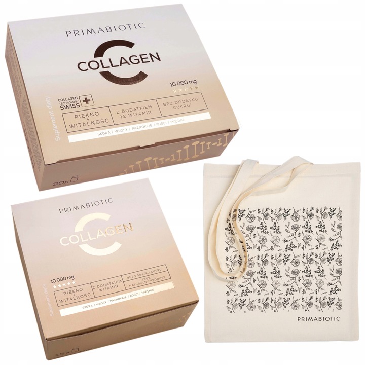 Collagen Primabiotic 15 x 30 ml i 30 x 30 ml + torba GRATIS