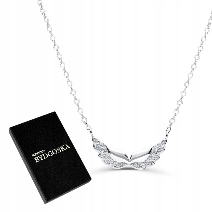 NASZYJNIK SREBRNY DAMSKI CELEBRYTKA ŁAŃCUSZEK Z ZAWIESZKĄ SREBRO PRÓBA 925