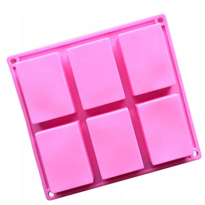 Silikonowa forma do mydła mydełek 6 szt. sztabki GH-FS05 dla początkujących