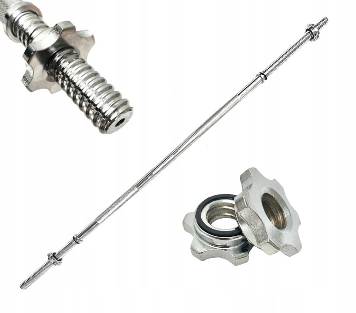 Gryf prosty stalowy sztanga 180cm 30mm pełny zaciski