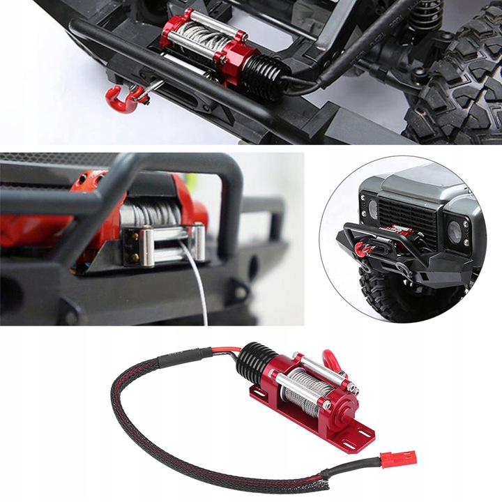 WCIĄGARKA METALOWA ELEKTRYCZNA RC4WD DO TRAXXAS/HSP/REDCAT/HPI 1/10RC+PILOT
