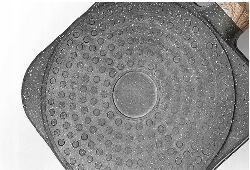 Patelnia do jajek i placków Rossner 4 OTWORY 18 cm granitowa