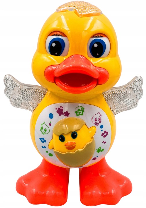 TAŃCZĄCA KACZKA NA BATERIE INTERAKTYWNA EDUKACYJNA ŚWIECĄCA GRAJĄCA
