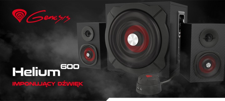 Głośniki 2.1 60W PC Komputerowe GENESIS Helium 600 Pilot