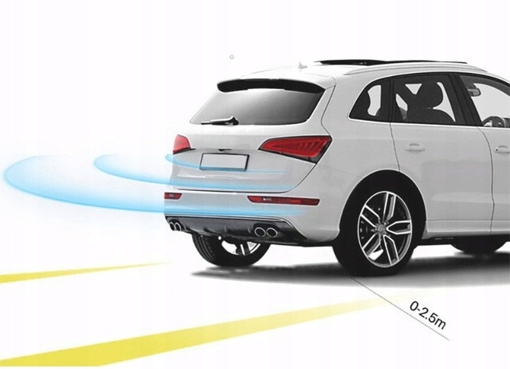 CZUJNIKI PARKOWANIA COFANIA BUZZER GŁOŚNIK PRZÓD TYŁ ZESTAW PDC 4x SENSOR