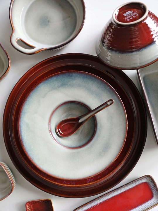 Miska Talerz RAMEN z pałeczkami Ceramiczna Ombres1 L