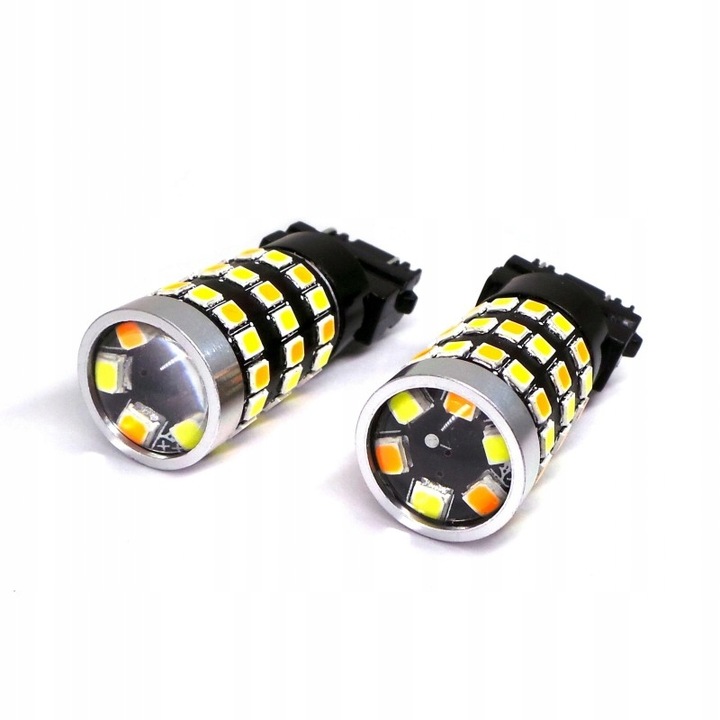 P27/7W LED 3157 12V CANBUS biało-pomarańczowa