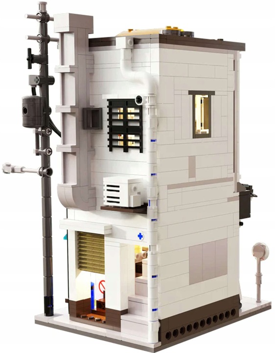 KLOCKI CADA JAPOŃSKI SKLEP Z BUŁKAMI BUN SHOP BUDYNEK ŚWIATŁO LED 1108 EL.