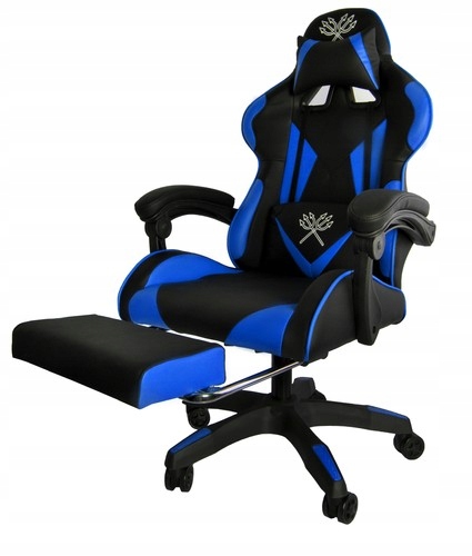 Fotel gamingowy - czarno - niebieski Dunmoon