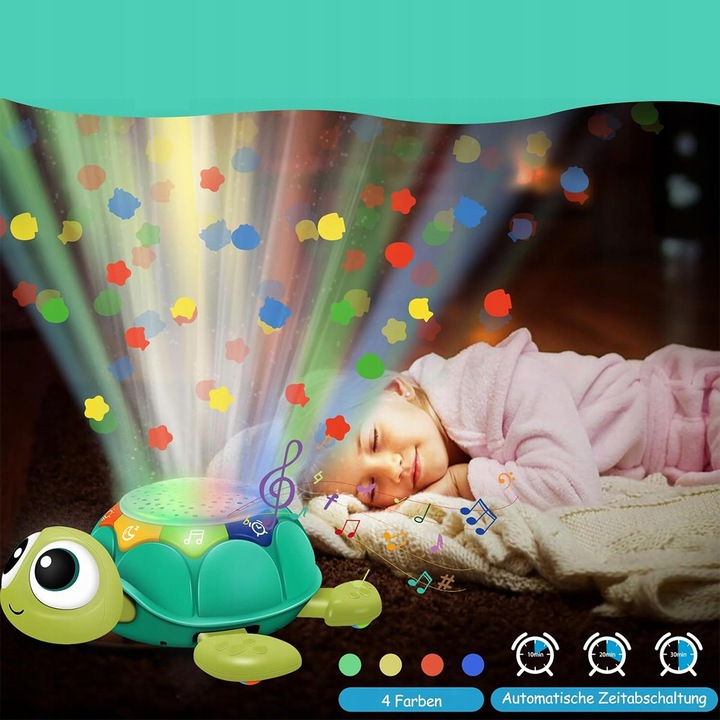 UCIEKAJĄCY PEŁZAJĄCY żółw INTERAKTYWNA ZABAWKA CHODZĄCY MUZYKA i projekcją