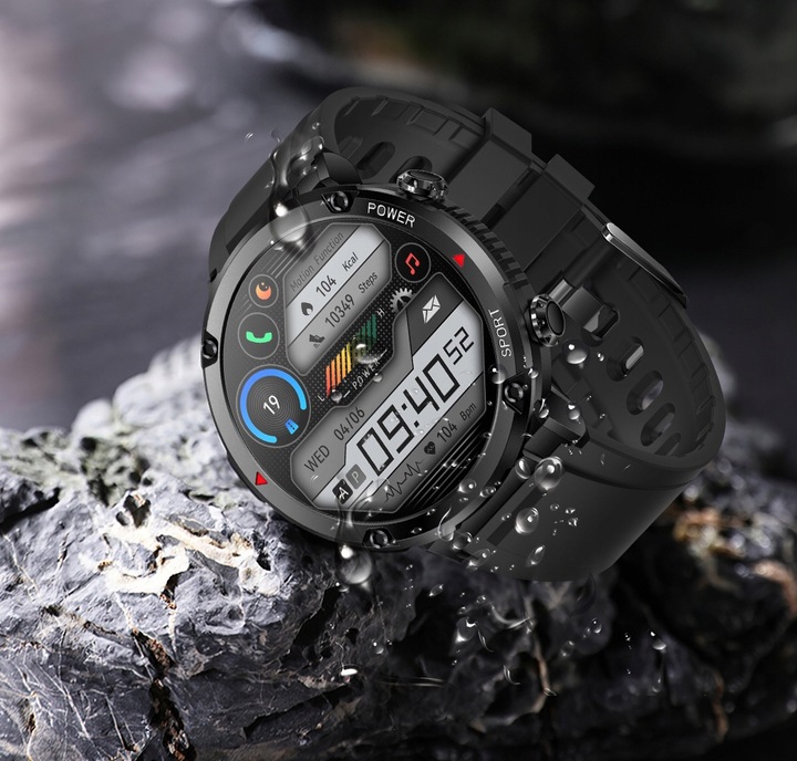 ZEGAREK MĘSKI SMARTWATCH SHD 400px CIŚNIENIOMIERZ PULSOMETR ROZMOWY PL MENU