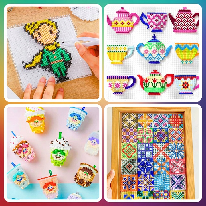 KORALIKI do PRASOWANIA ZESTAW 9000 szt DLA DZIECI SZABLONY WALIZKA PREZENT