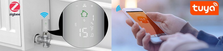 Głowica Termostatyczna Grzejnika Termostat Sterownik SMART Zigbee 3.0 Tuya