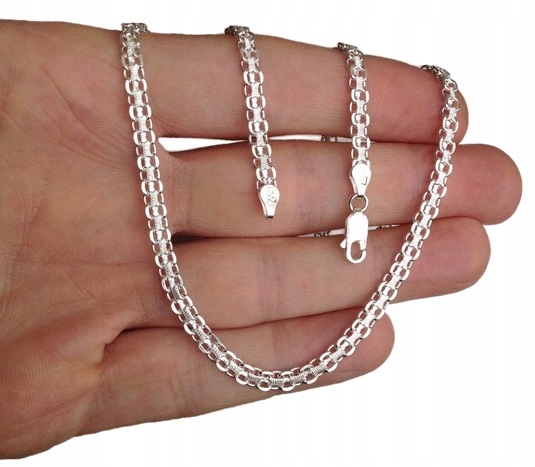 GRUBY Łańcuszek srebrny Naszyjnik DAMSKI próby 925 (na PREZENT)