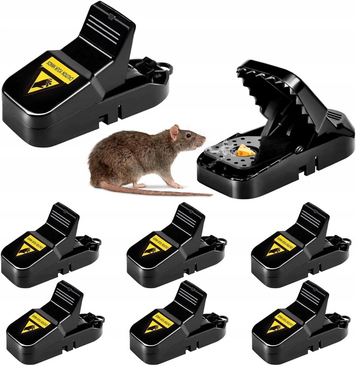 PUŁAPKA NA MYSZY MOCNY ZATRZASK GILOTYNA ZESTAW 6 SZTUK !!!! ŁAPKA NA MYSZY