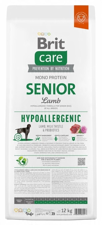 BRIT CARE Hypoallergenic Senior Lamb 12kg