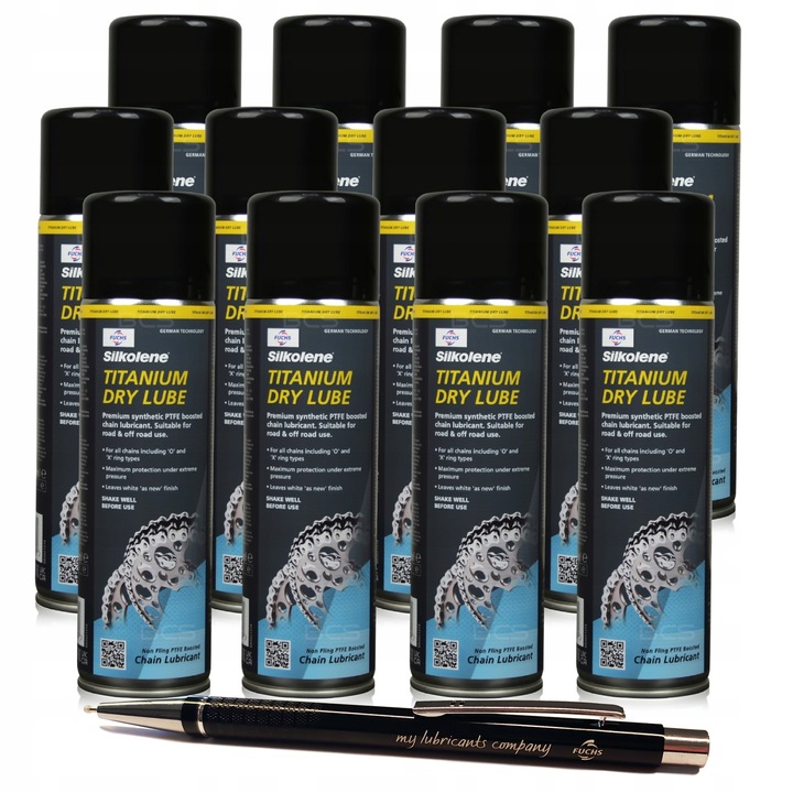 12 x FUCHS SILKOLENE TITANIUM DRY LUBE - SMAR DO ŁAŃCUCHA - SPRAY - 500ml
