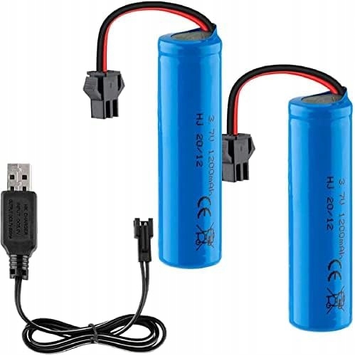 Baterie 3.7 V 1200 mAh USB Ładowanie SM-2P Wtyczka, kompatybilna z DE45