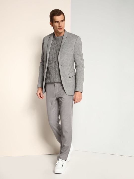 M6022 TOP SECRET SZARE KLASYCZNE SPODNIE _33