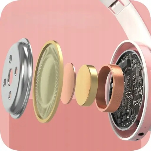 Słuchawki Kotki dla dzieci Bluetooth LED RGB Różowe Kocie Uszy