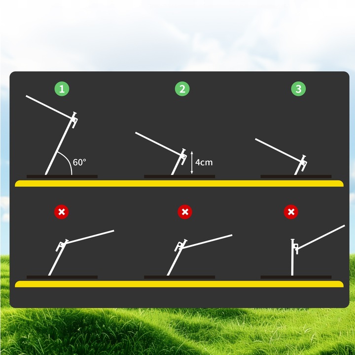 kotwy do trampoliny Solidne kotwa do ziemi 9mm 30cm 8szt z workiem srebrny