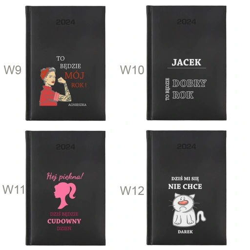 PERSONALIZOWANY KALENDARZ KSIĄŻKOWY PLANER TERMINARZ 2024 A5 NADRUK