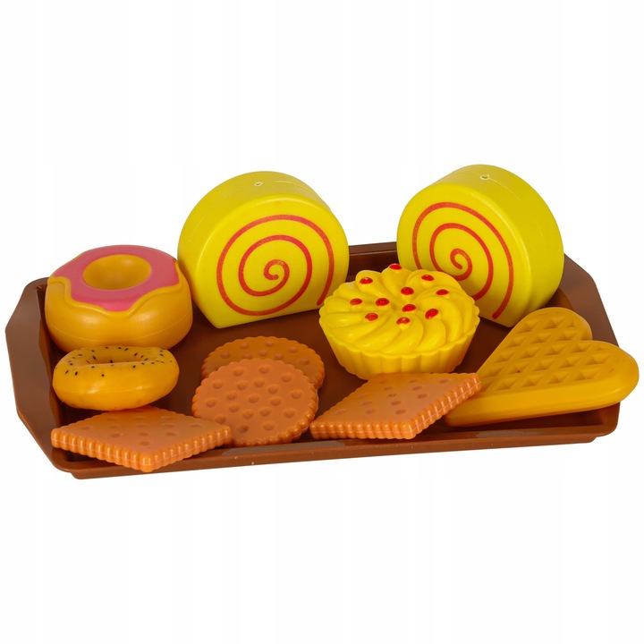 ZABAWKOWE JEDZENIE AKCESORIA DO KUCHNI DLA DZIECI PLASTIKOWE ZESTAW 56 EL.