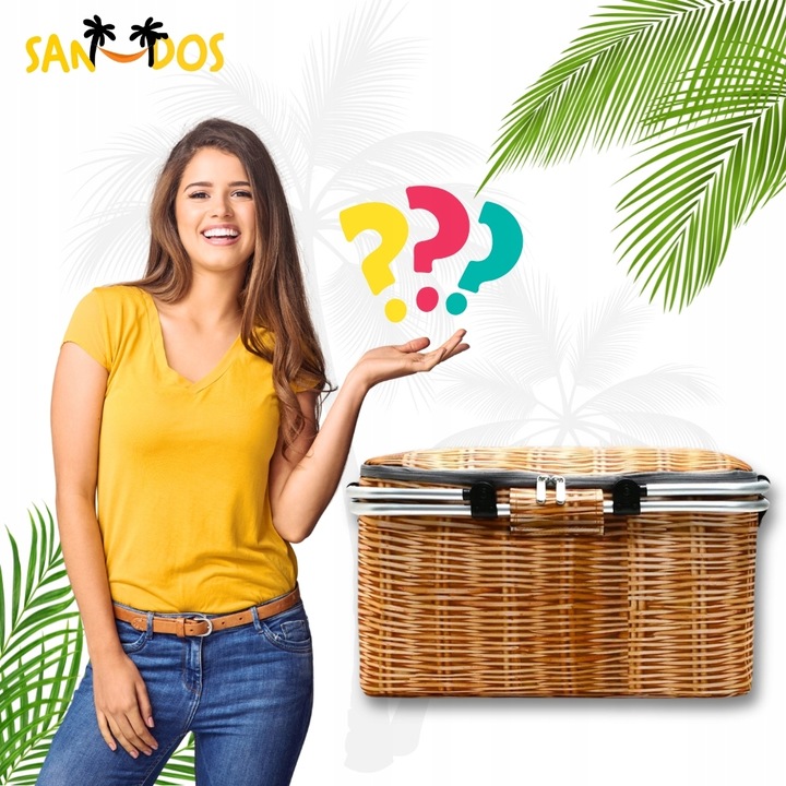 Torba kosz termiczny wiklinowy piknikowy koszyk na piknik zakupy składany