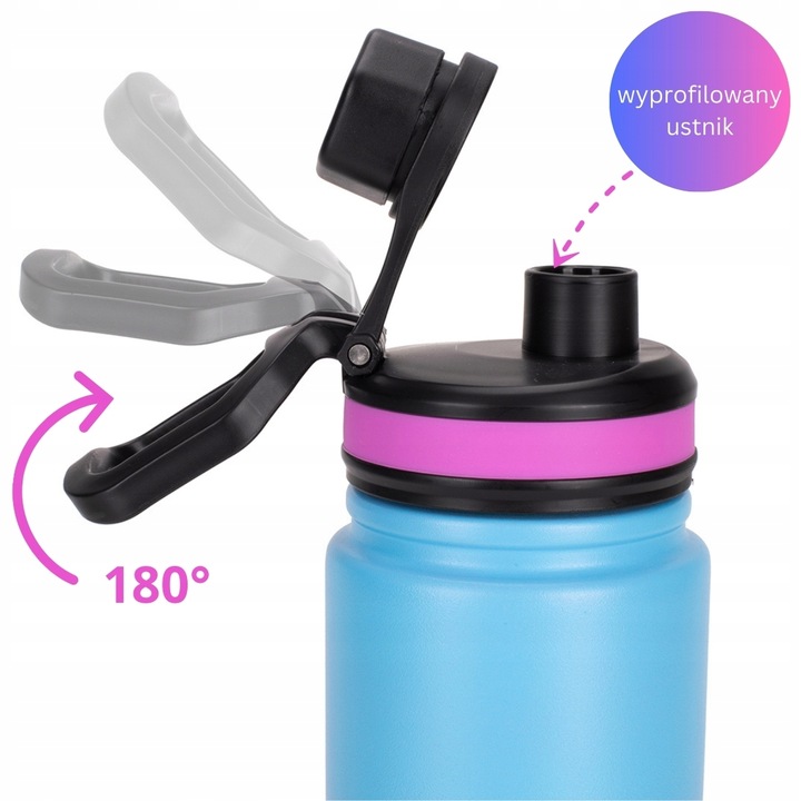 KUBEK TERMICZNY stalowy duży TERMOS do kawy herbaty szczelny KAMILLE 720ml