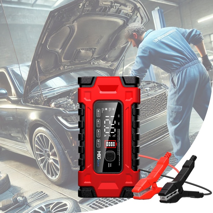 Mocny Inteligentny Prostownik Samochodowy Ładowarka Akumulatora 24V 12V 10A