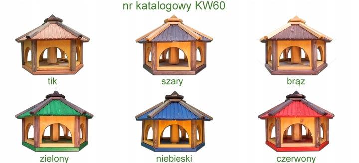 Karmnik dla ptaków drewno z wsypem Karmniki KW60