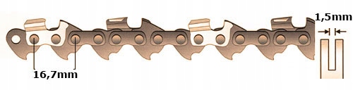 ŁAŃCUCH KONAR 325 1,5mm 64 ogniwa WZMACNIANY